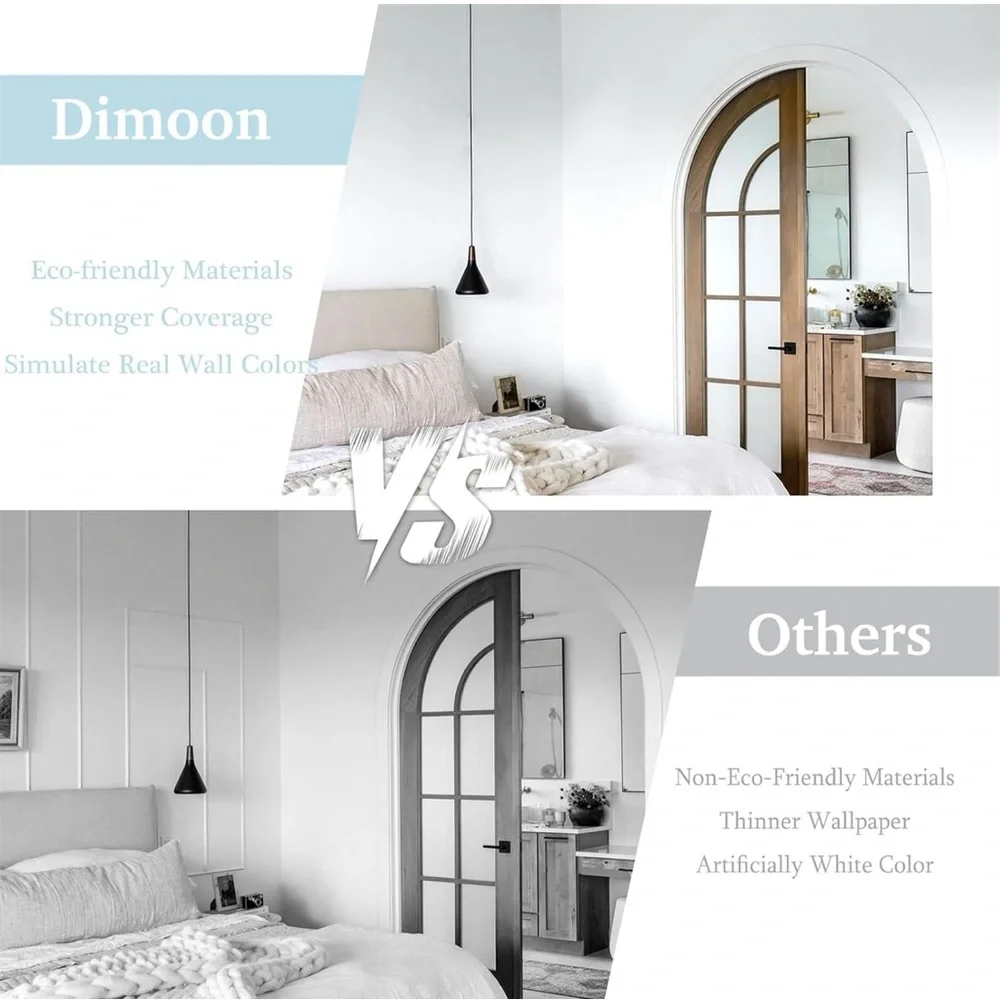Dimoon 17.7''x393'' Peel and Stick Wallpaper White Contact Paper